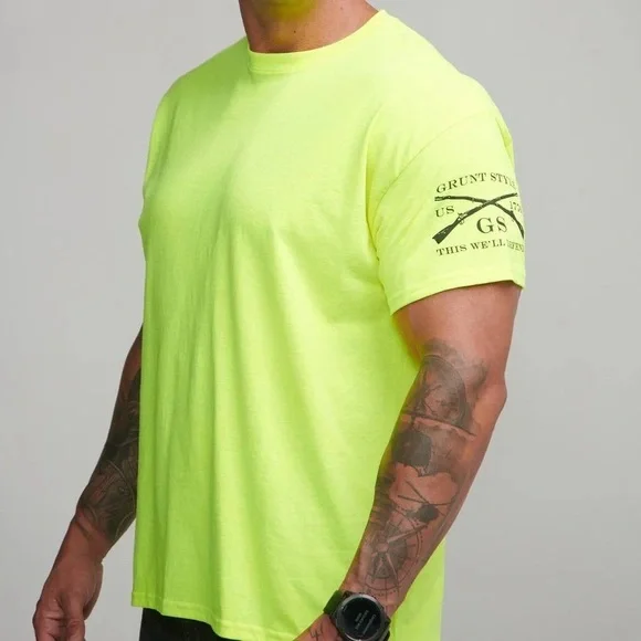 Grunt Style Men's Bright Yellow Tee - Picture 6 of 8